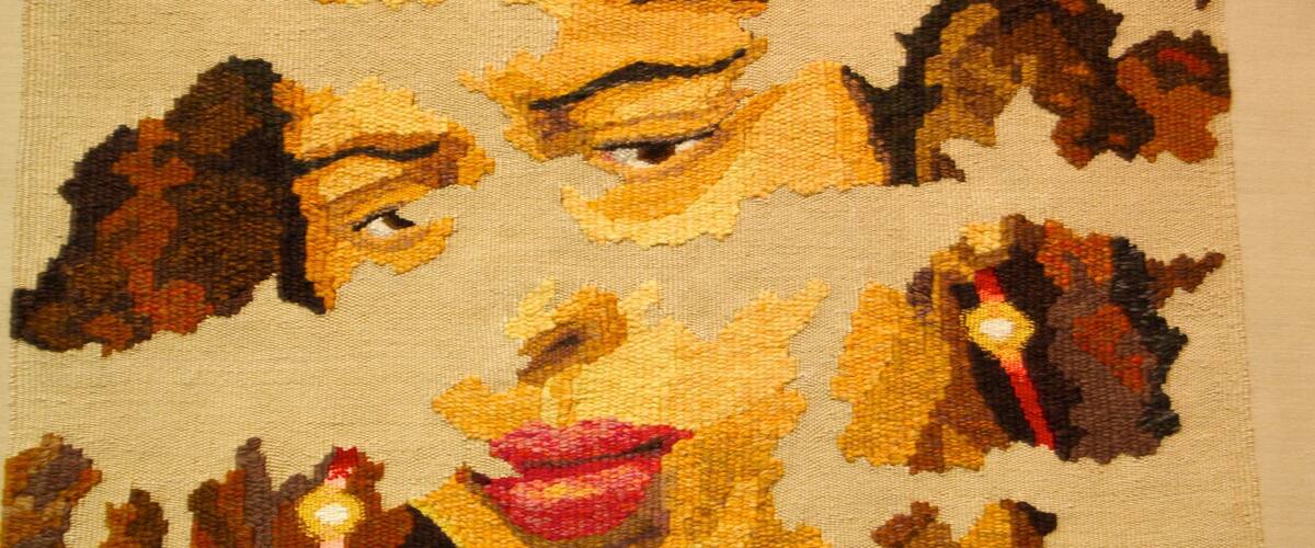 San Jose Museum of Quilts and Textiles showing interior views and art