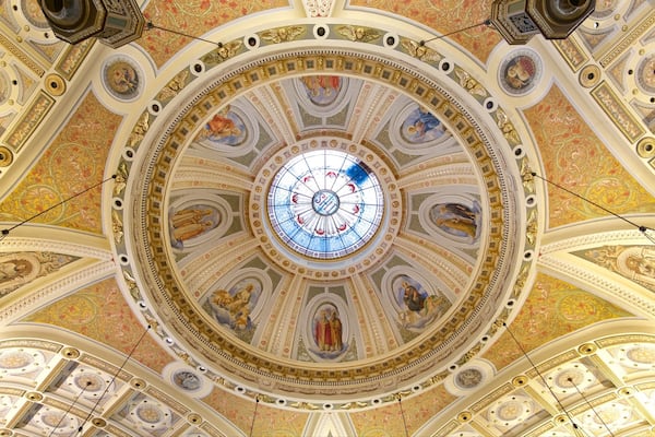 St. Joseph Cathedral Basilica which includes a church or cathedral and interior views