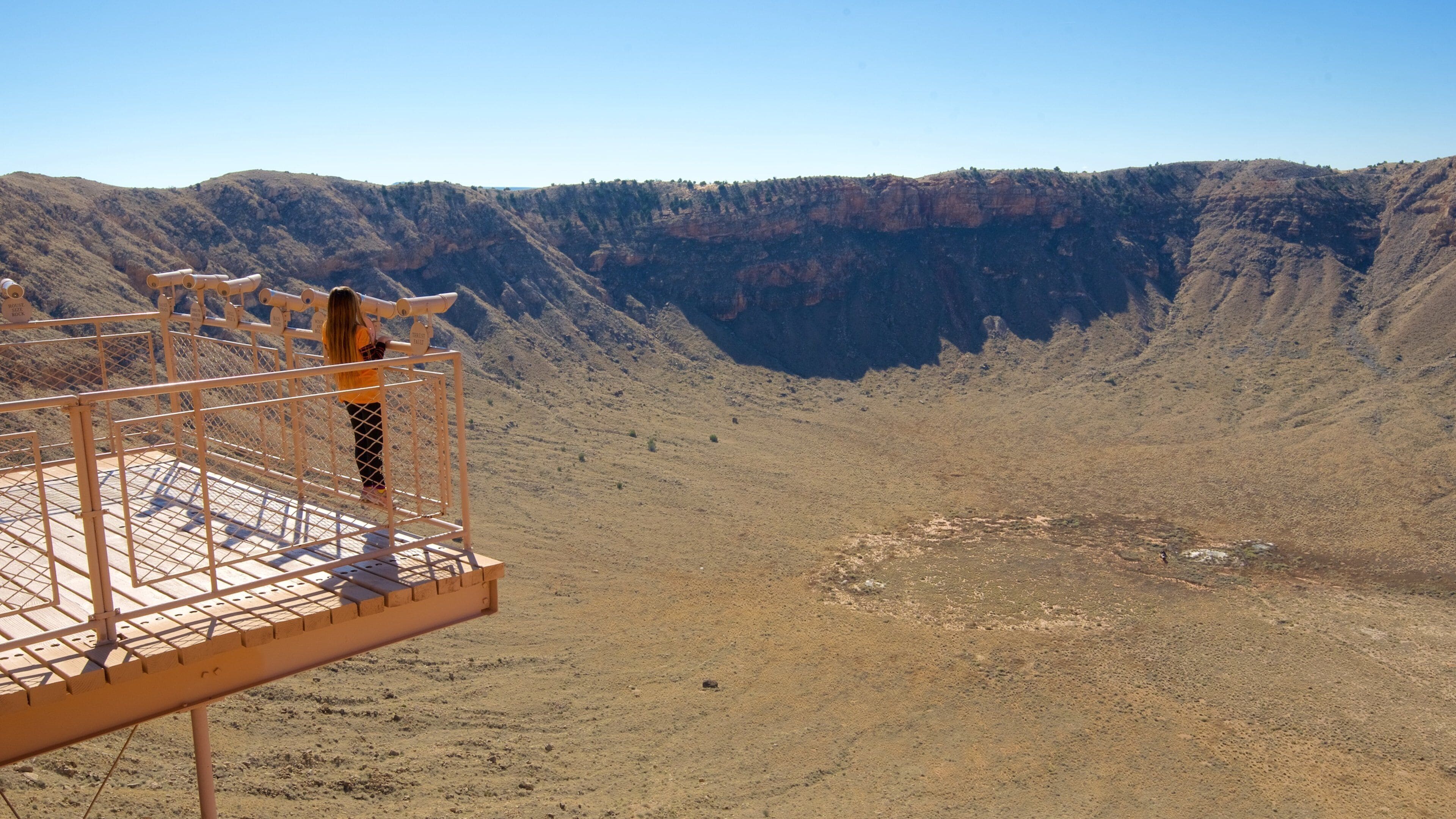 Meteor Crater featuring tranquil scenes, views and desert views