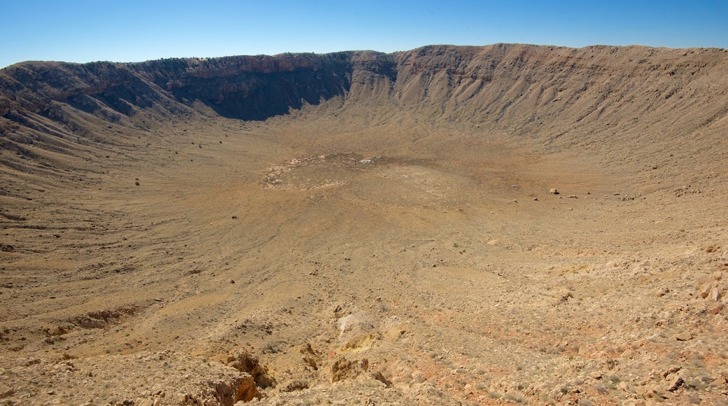 Meteor Crater which includes desert views and tranquil scenes