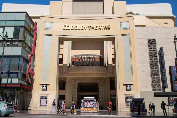 Dolby Theater which includes street scenes and signage