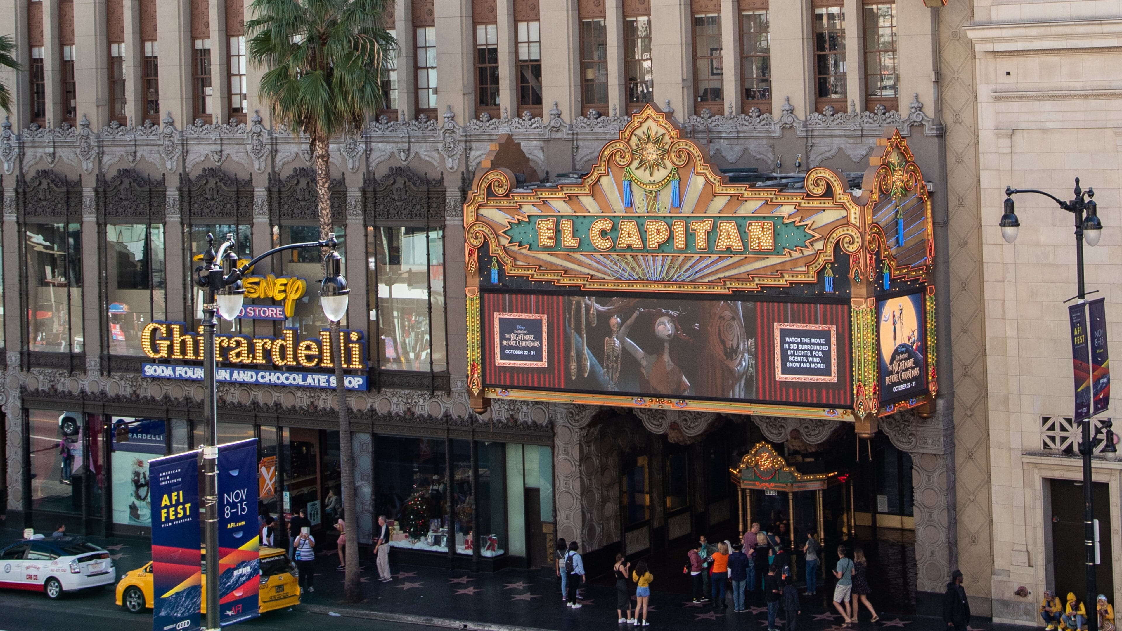 Dolby Theater featuring signage