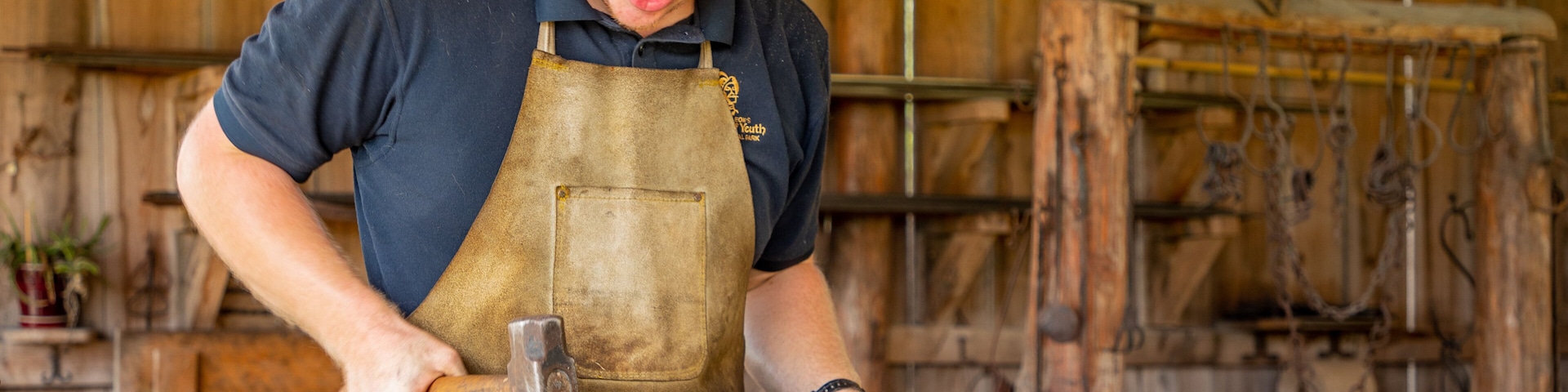 Ponce de Leon\'s Fountain of Youth Archaeological Park which includes interior views and industrial elements as well as an individual male