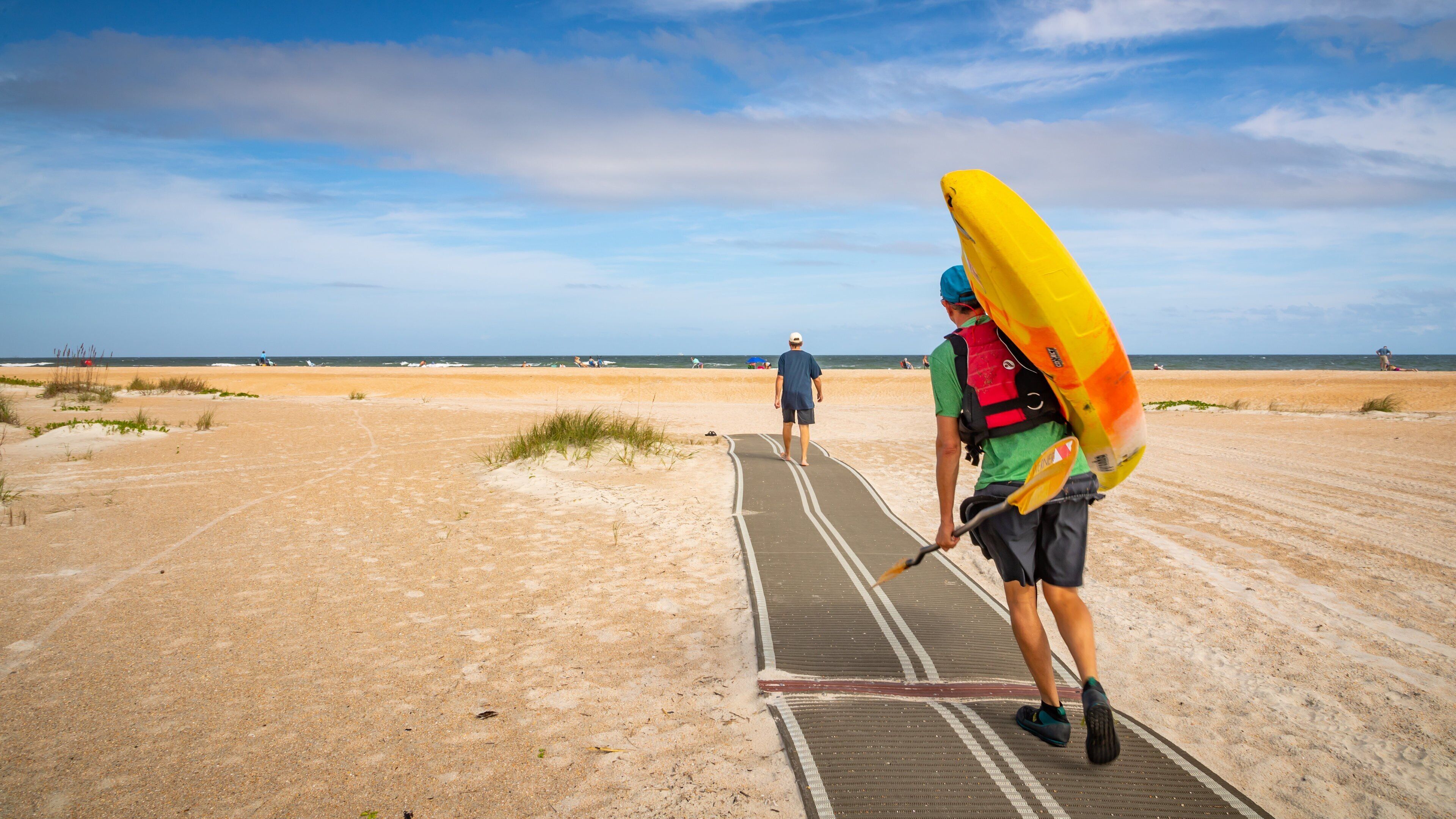 Anastasia State Park which includes a beach as well as an individual male