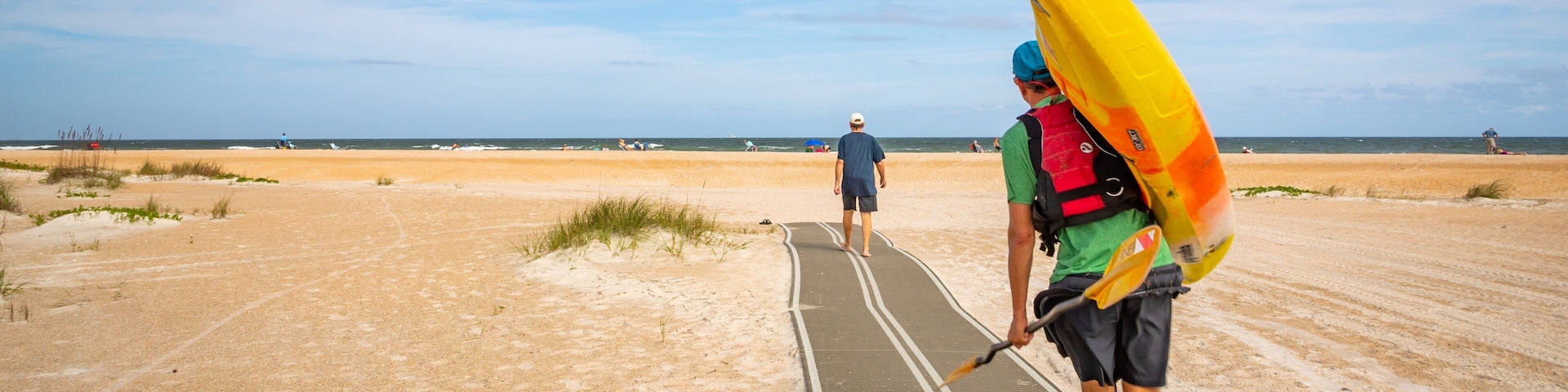 Anastasia State Park which includes a beach as well as an individual male