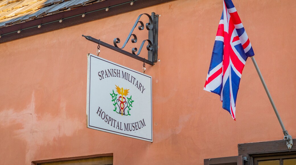 Spanish Military Hospital Museum which includes signage