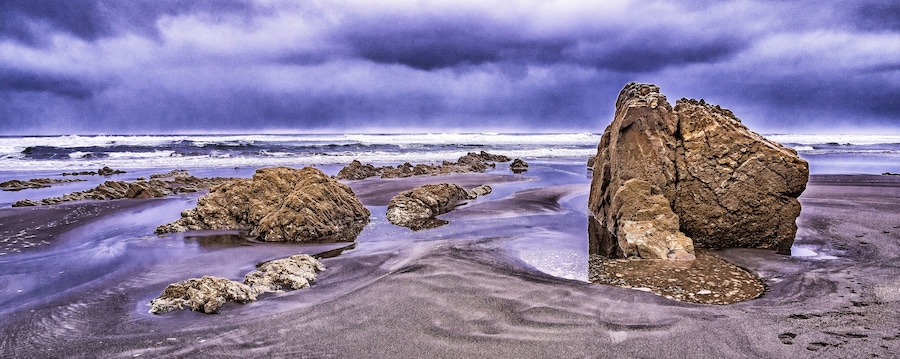 Beach of Los Quebrantos, Cantabrian Sea, San Juan de la Arena, Soto del Barco, Principado de Asturias, Spain, Europe