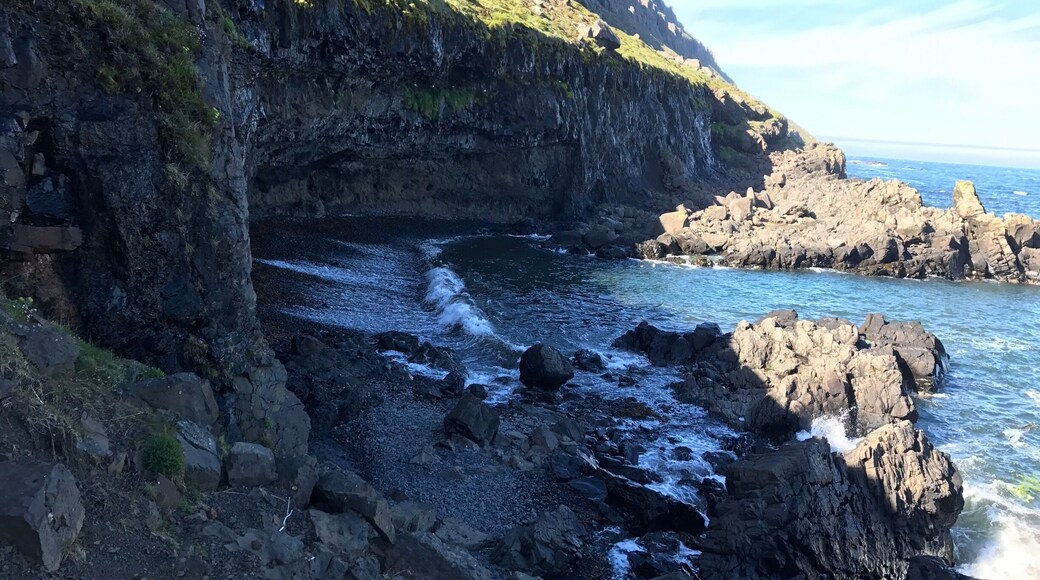 A hike along the east of Iceland. The end of the trail brought is to some steel steps. The curiosity was worth the view.#takeahike