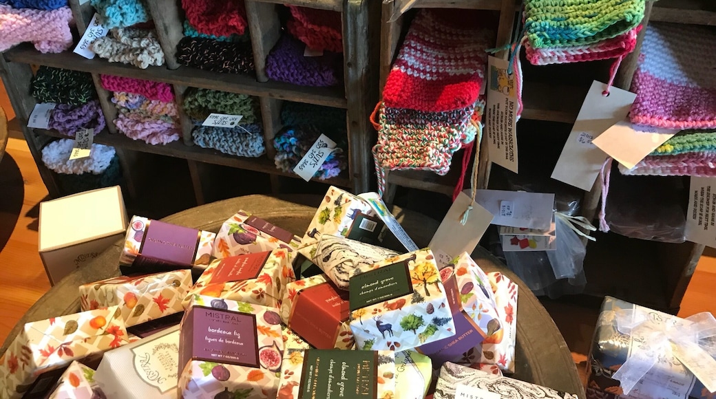 Lots of locally made products including little hand crocheted bags that were only $6 each #Red