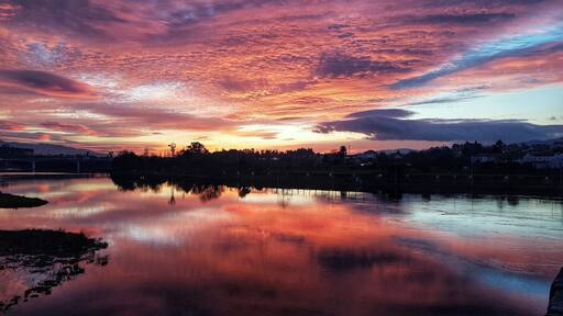 Amazing #sunset on the beautiful village of Ponte de Lima!
#portugal #sky #reflection