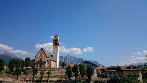 Church dating from the 16th century. Very nice view from on the way from Veronza to Cavalese, Trentino Province