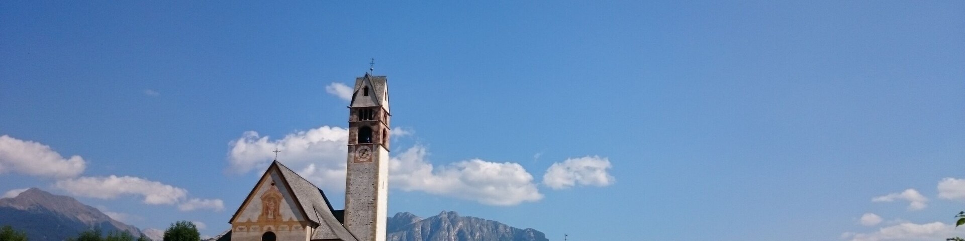 Church dating from the 16th century. Very nice view from on the way from Veronza to Cavalese, Trentino Province