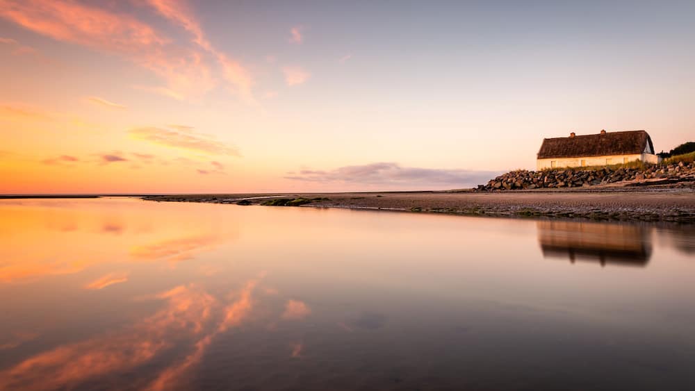 Stunning sunrise and reflections at Bettystown Beach, Meath, Ireland