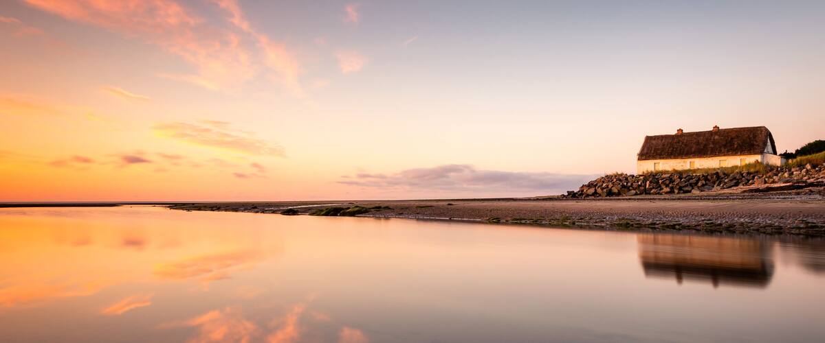 Stunning sunrise and reflections at Bettystown Beach, Meath, Ireland