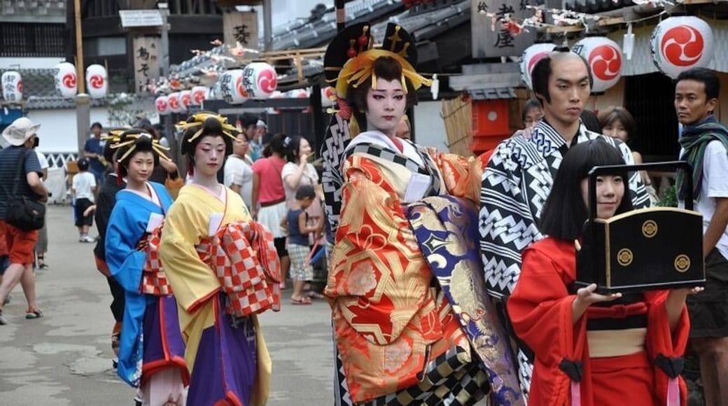 This is a fantastic historical reenactment 'village', much like Williamsburg, VA, but for the Edo period of Japan. You can rent costumes (kids dressed as ninjas), eat food from the era, play games, watch shows, it's all really fun and really well done!