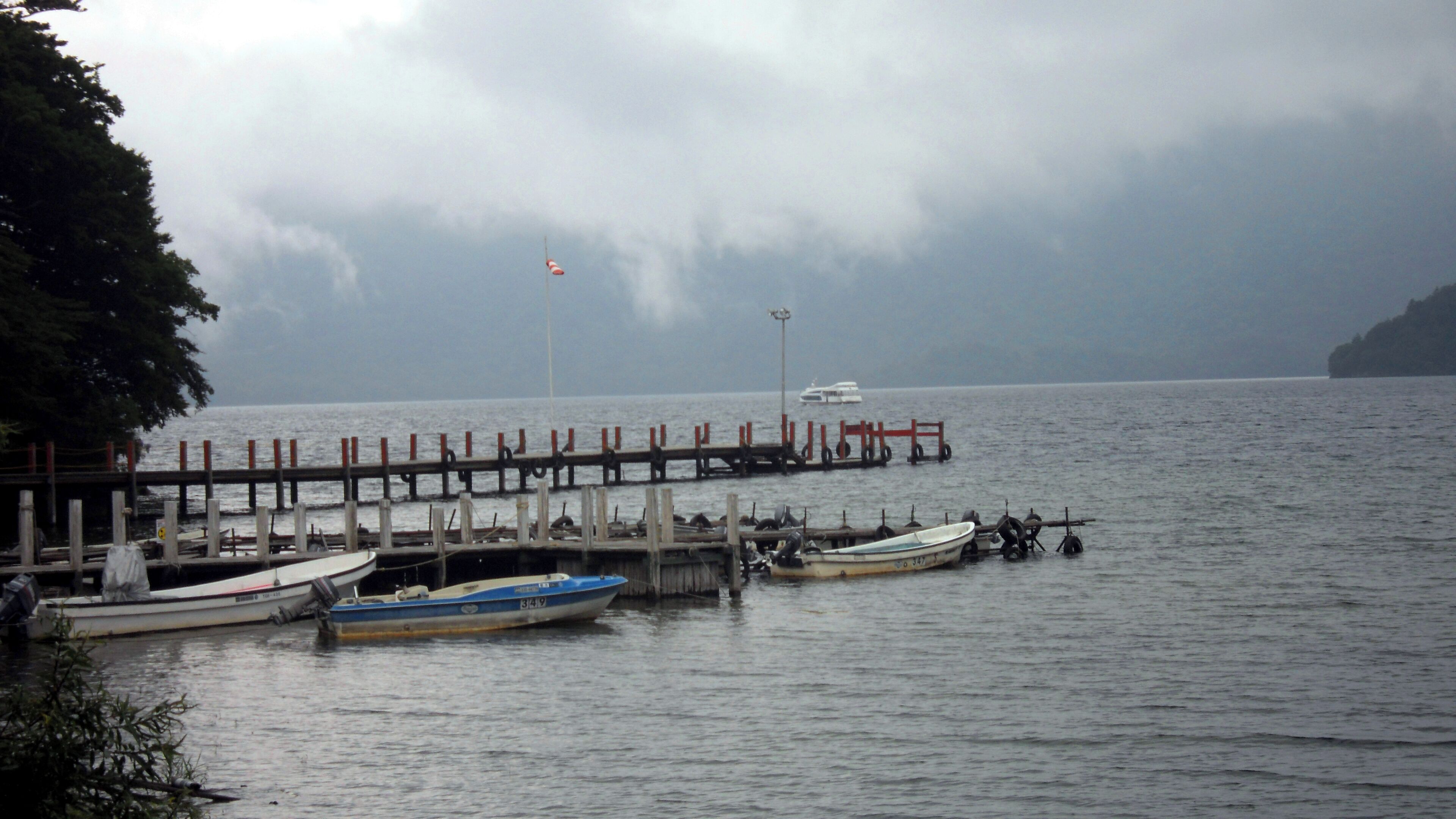 View of the lake at Kegon Falls in Nikko. Enjoyed the area, but it was too foggy to see the falls.