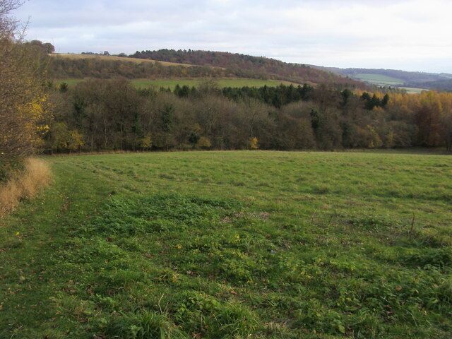 Footpath to Twigside Bottom Footpath heading down the hillside to Twigside Bottom
