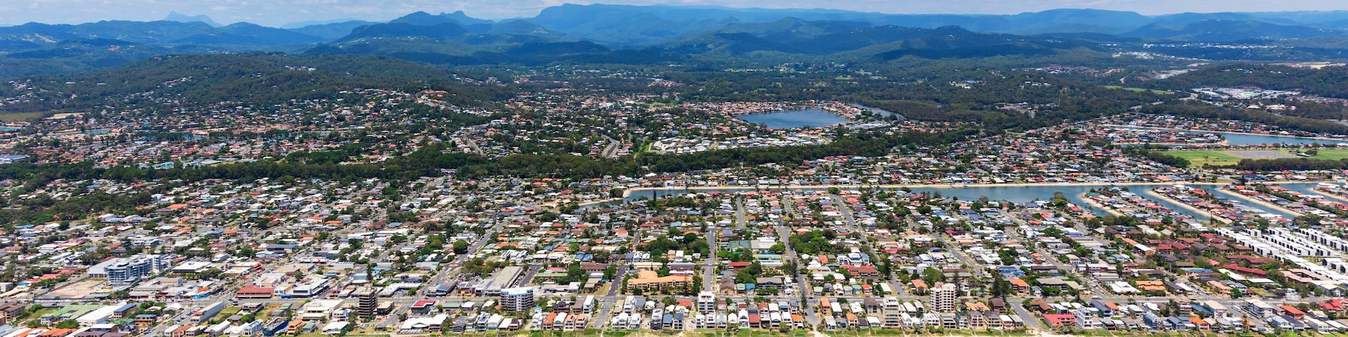 Sunny view of Palm Beach on the Gold Coast