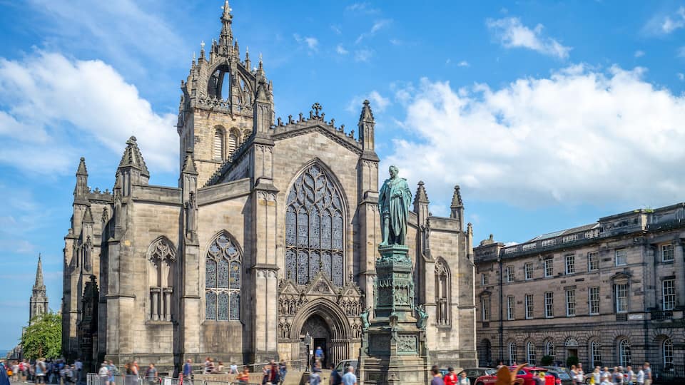 St Giles Cathedral on Royal Mile in edinburgh