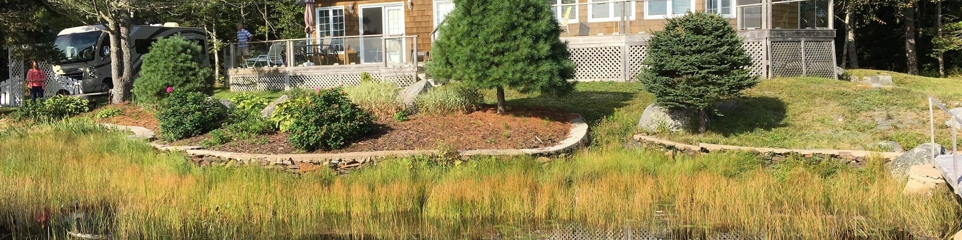 Got to stay at the waterfront in Queensland with George and Molly in their lovely seaside home while traveling from Yarmouth to Cape Breton in Nova Scotia.