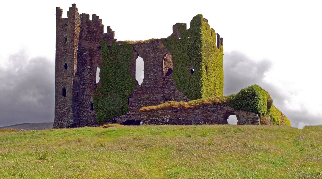 Ruins of Ballycarbery Castle near Cahersiveen, County Kerry in southwest Ireland