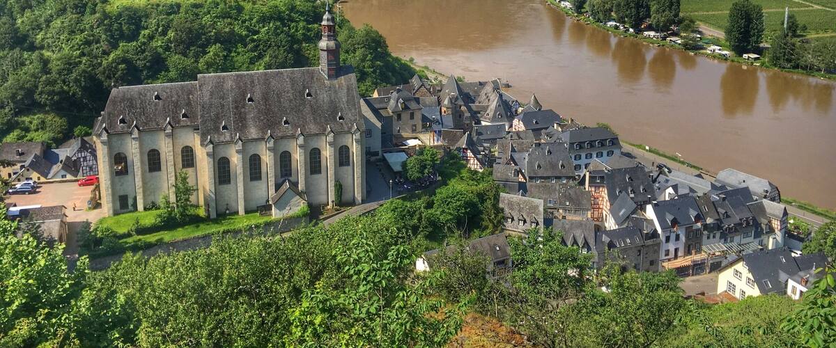 View over Beilstein along the river Mosel in Germany
