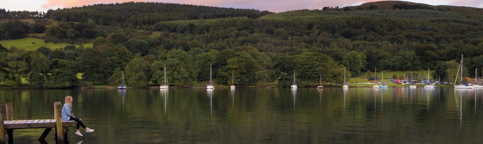 The best place in the lake district to watch the sunset? Come on a weekday and you'll have the piers all to yourselves.
