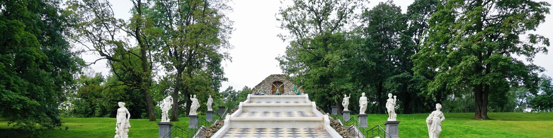 Chess Mountain (chute / cascade) @ the Peterhof Palace, St Petersburg, Russia (Aug 2014).