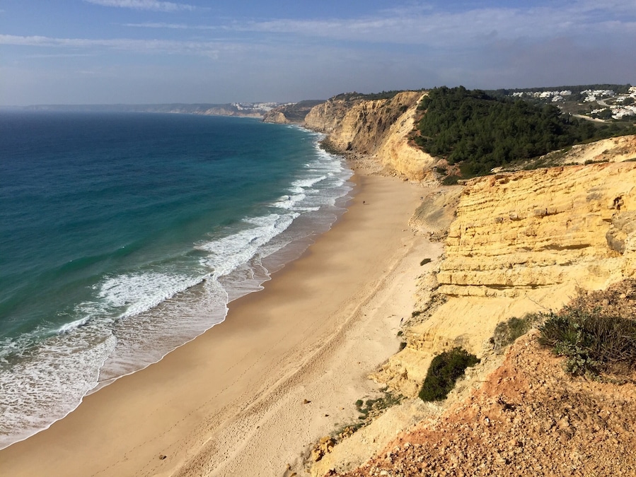 The south coast of the Algarve has many beautiful beaches of all sizes. Outside the main tourist season they can be quiet but the sun still shines. Nothing better than having a coffee and snack in the many small cafes that you find in the villages here.