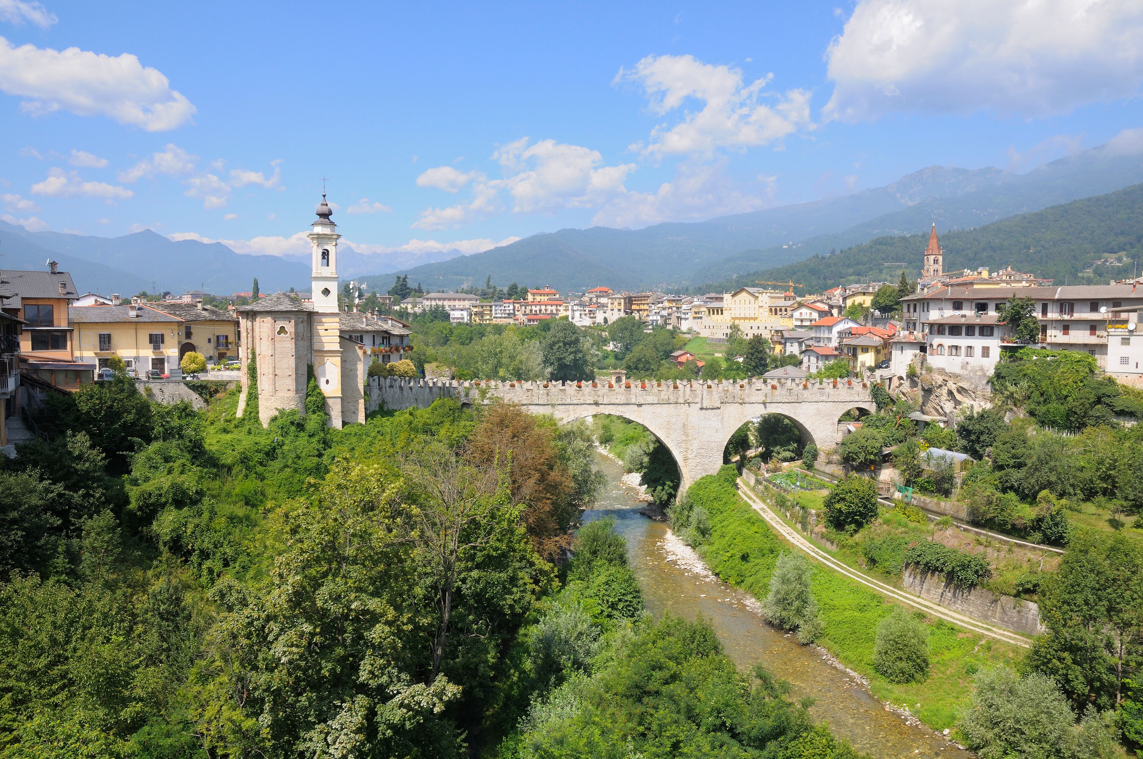 medieval bridge, Dronero, Piedmont - Italy