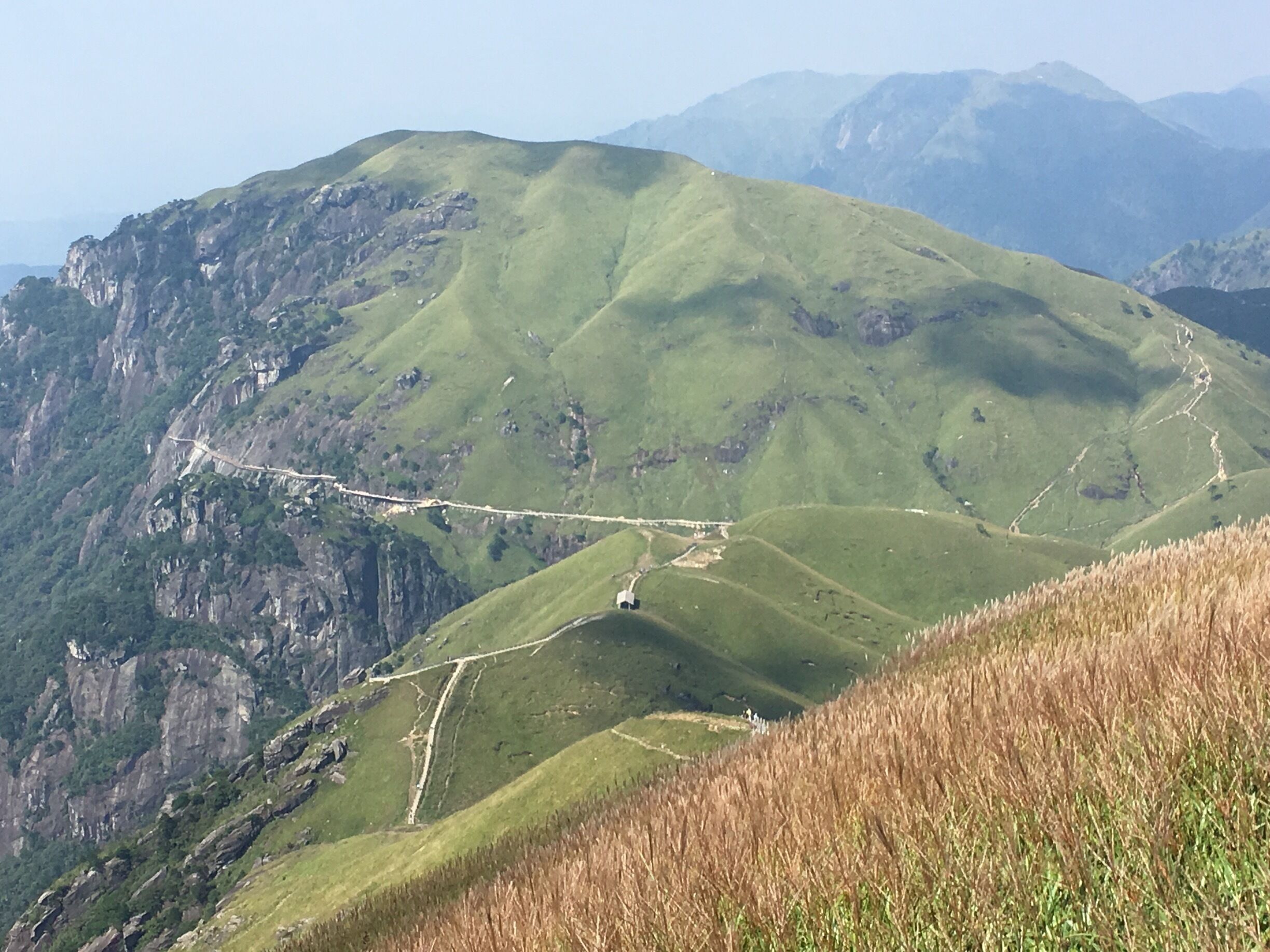 Trekking up to the Wugongshan, China and see the trekking lines leading from peaks to peaks.  #China #travel #nature 
#mountainscape
