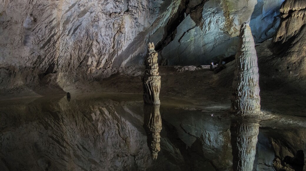 Belianska cave is situated in the Tatra mountains of Slovak republic and it really worth a visit to this amazing cave. It is just half an hour hike from the main road where there is heaps of space to park your vehicle. It is simply a cool place to be in.