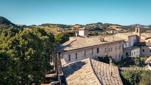 View of the medieval town of Cagli in the Marche region of Italy