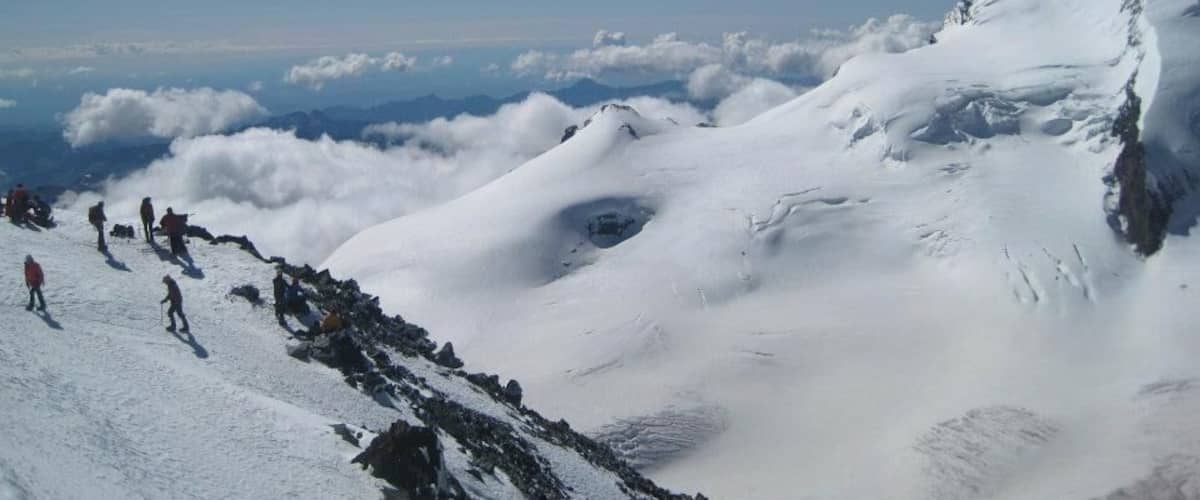 An amazing climb up the glacier with views to mont blanc, we began at sunrise to get to the train then headed up before any snow could melt too much. (August)