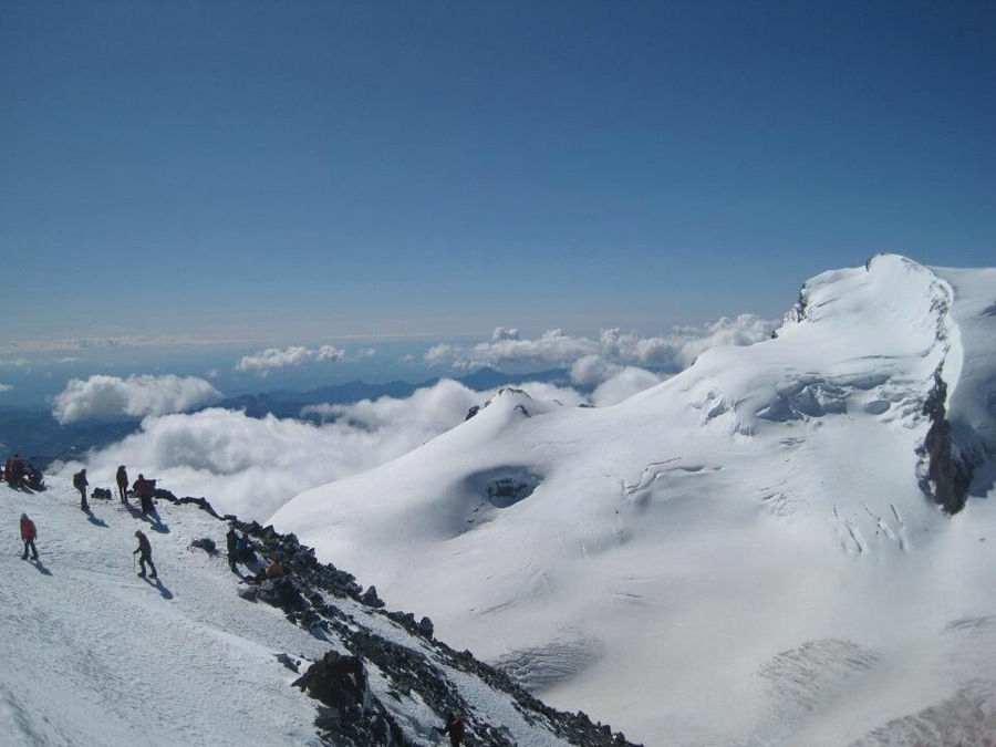 An amazing climb up the glacier with views to mont blanc, we began at sunrise to get to the train then headed up before any snow could melt too much. (August)