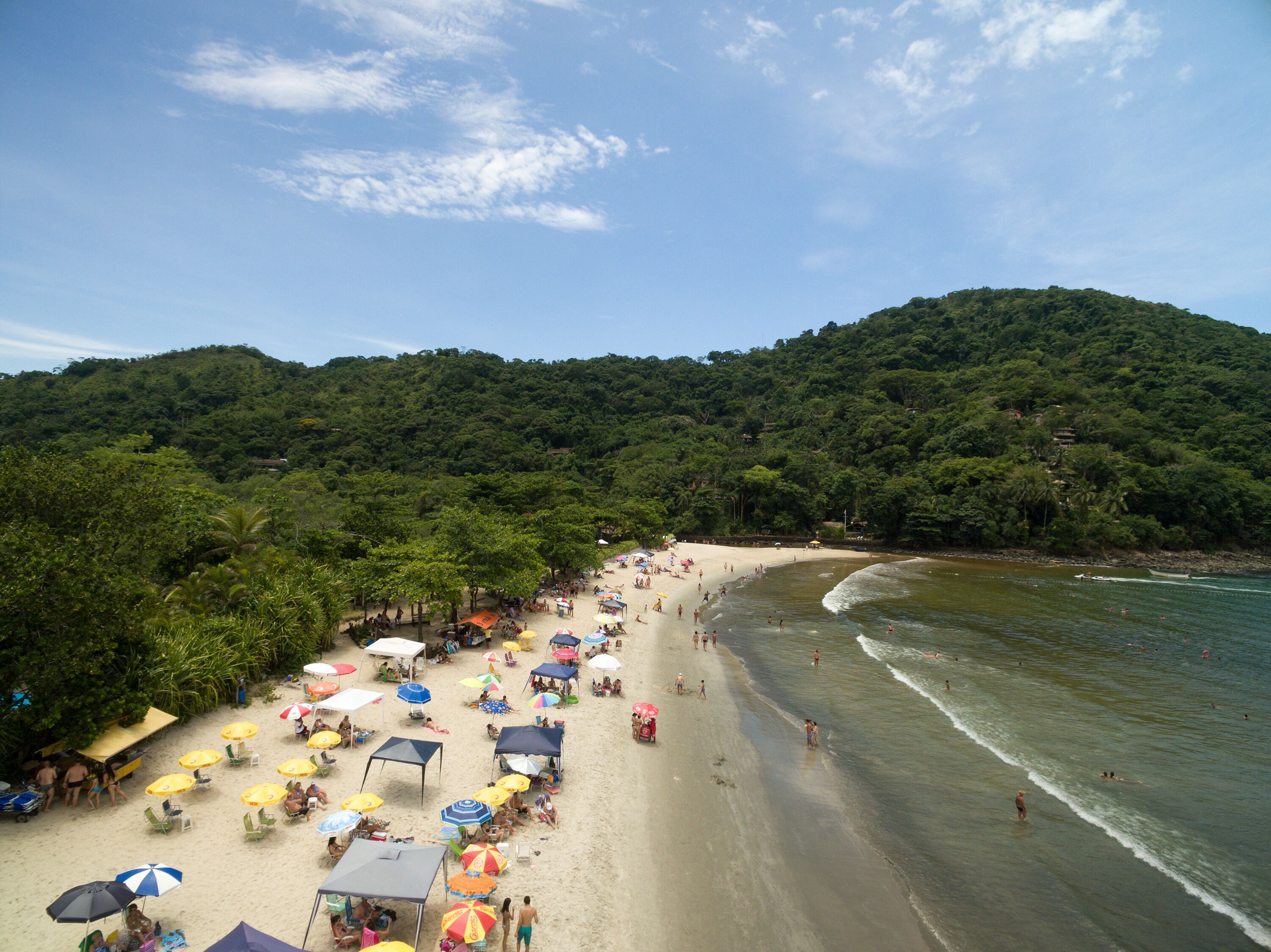 Aerial View of Barra do Sahy, Sao Sebastiao, Sao Paulo, Brazil