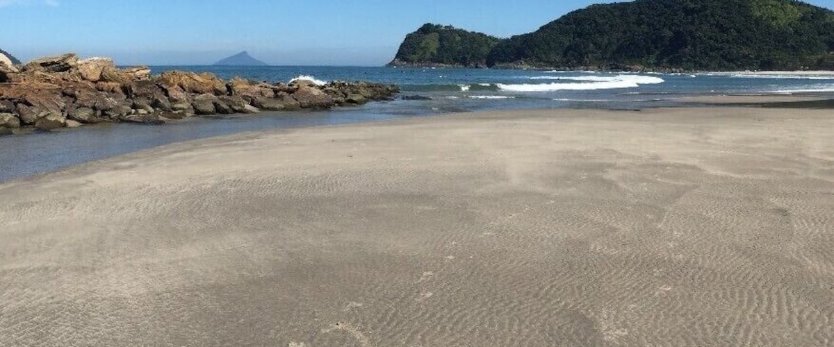 The river coming down from the rainforest is crystalline clear and comes into the Atlantic Ocean. The beach was beautiful, pristine. Not far from Rio or Sao Paulo. A beautiful gem