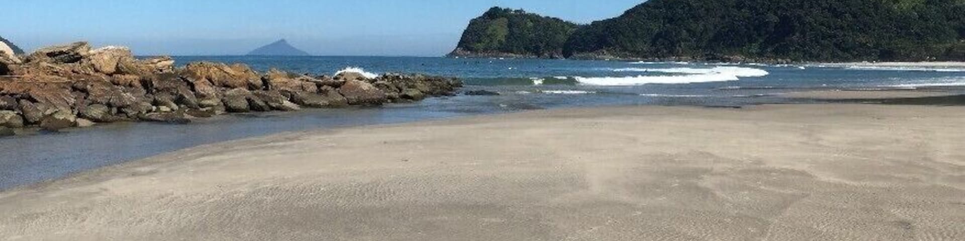 The river coming down from the rainforest is crystalline clear and comes into the Atlantic Ocean. The beach was beautiful, pristine. Not far from Rio or Sao Paulo. A beautiful gem