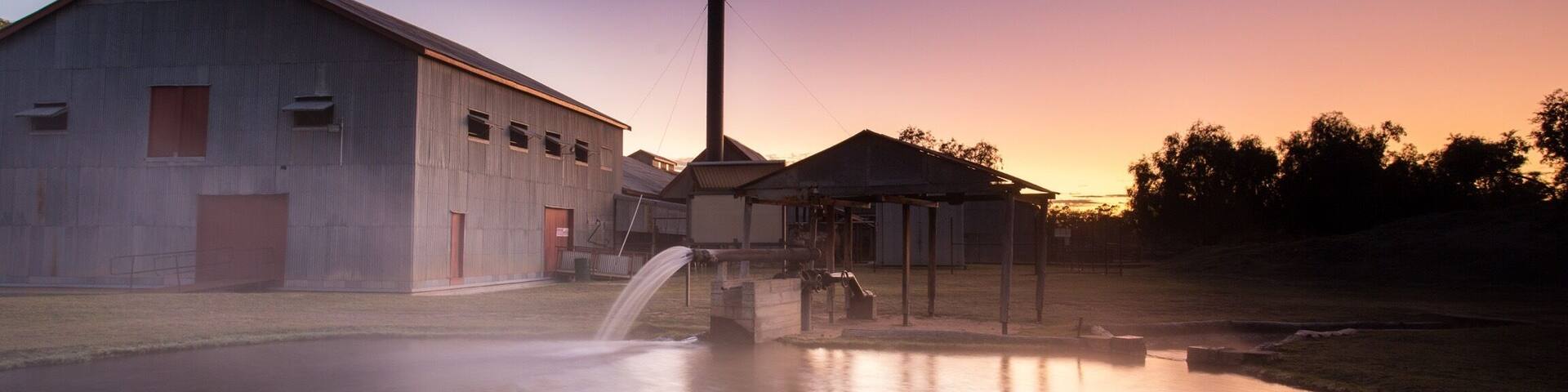 Blackall has the only fully intact steam-powered wool washing plant left in Australia. The historic Blackall Woolscour is a living museum and offers guided tours year round.
The town's water supply comes from the Great Artisian Basin and one of the bores is located on site. The temperature of the water is 58 degrees Celsius and is steaming in the early morning light.
#queensland #australia