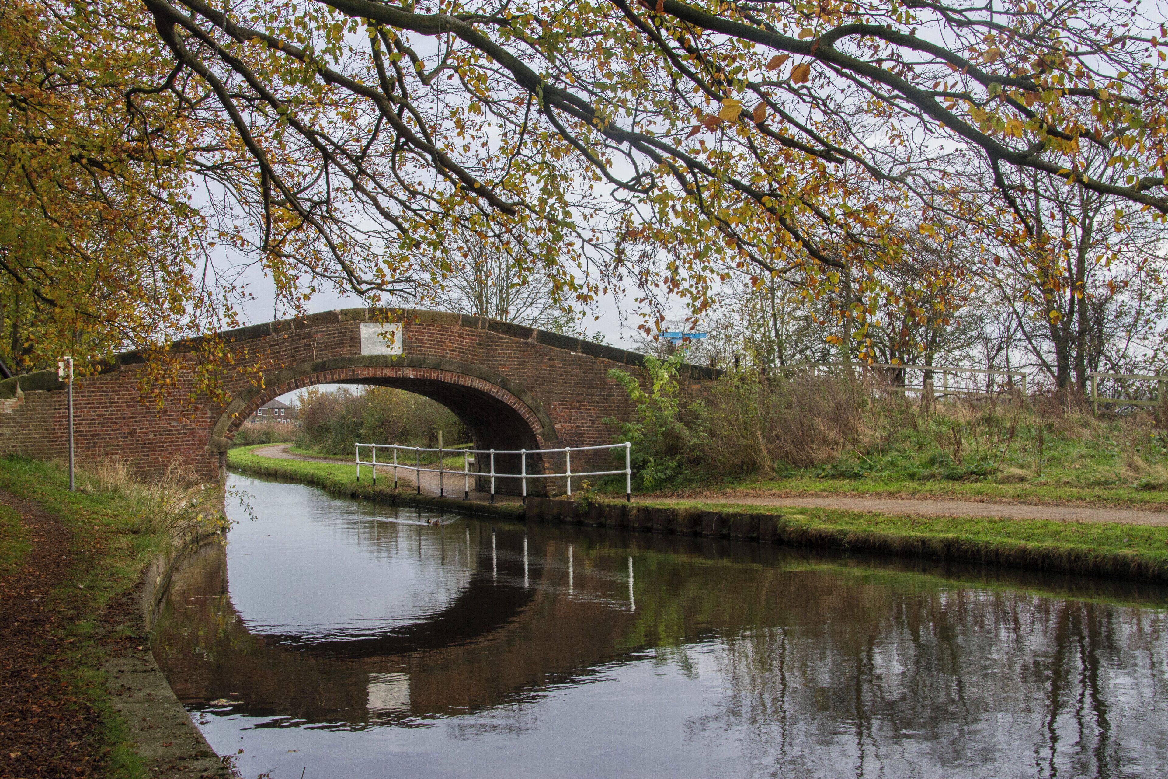 Photograph of Hall House Bridge crossing the Bridgewater Canal at Leigh, Greater Manchester, England