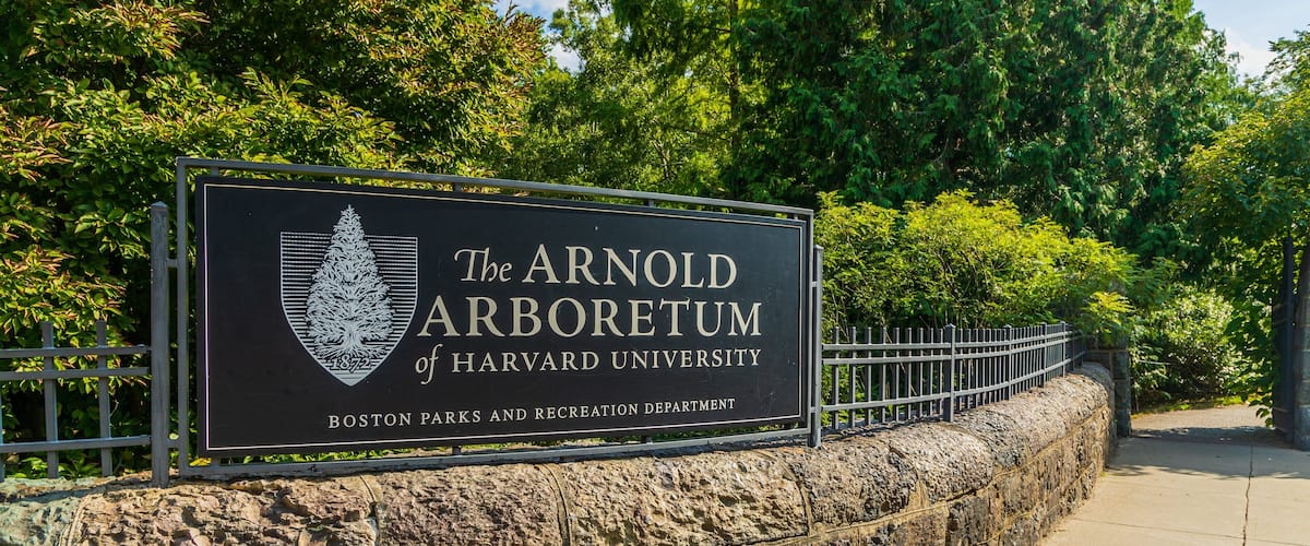 Arnold Arboretum showing signage
