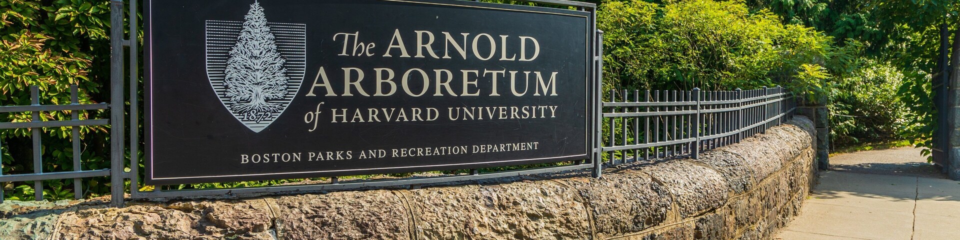 Arnold Arboretum showing signage