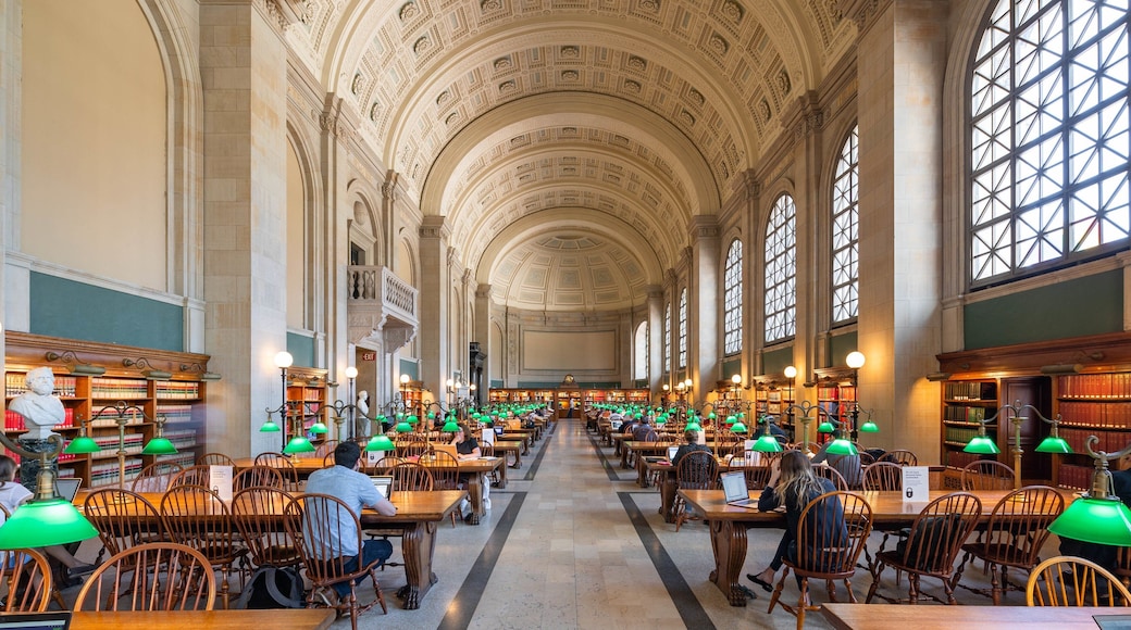 Boston Public Library which includes interior views