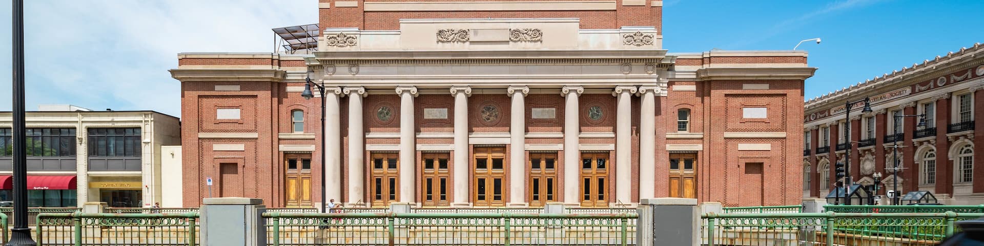 Boston Symphony Hall showing heritage architecture