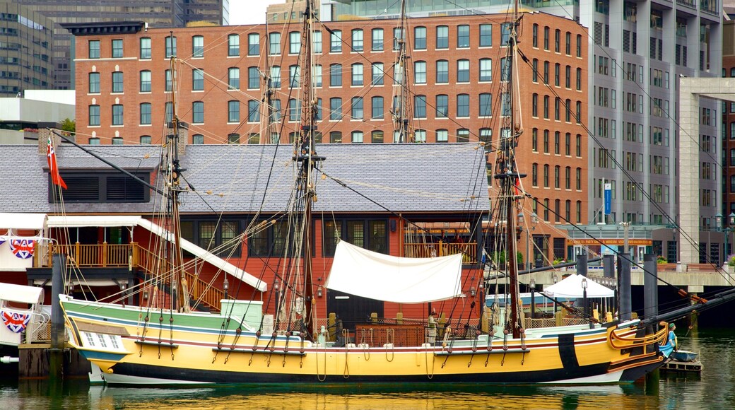 Boston Tea Party Ship featuring a bay or harbor and boating