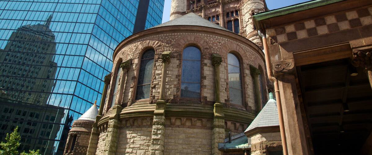 Copley Square mit einem historische Architektur und Stadt