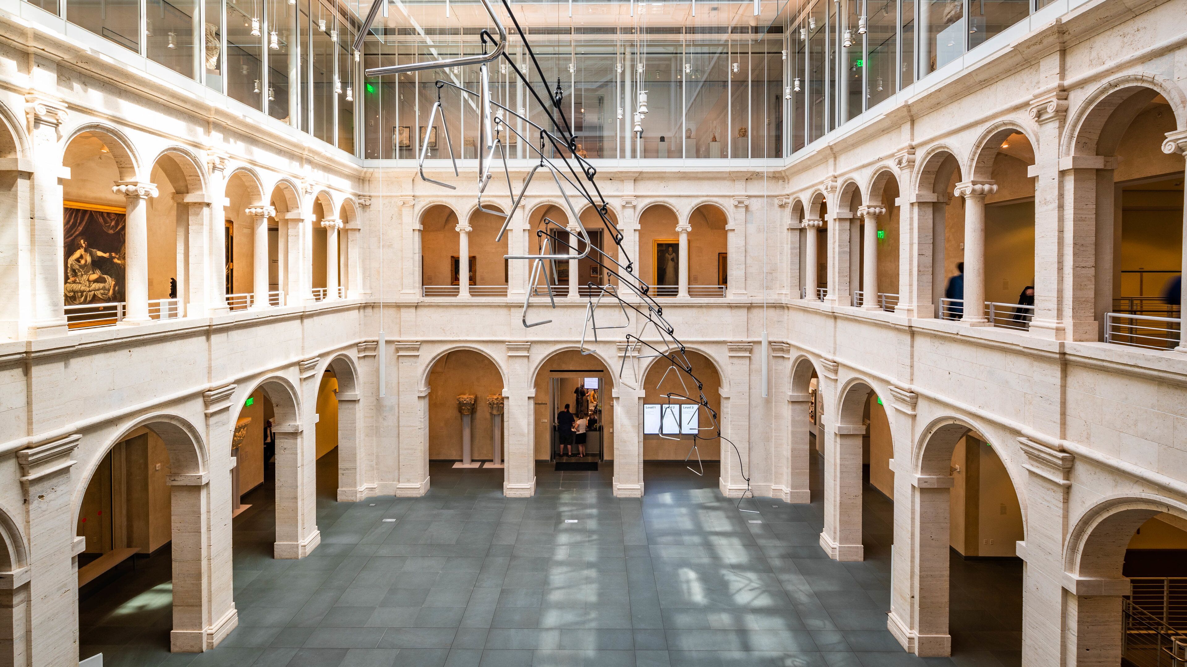 Harvard University Art Museums featuring interior views