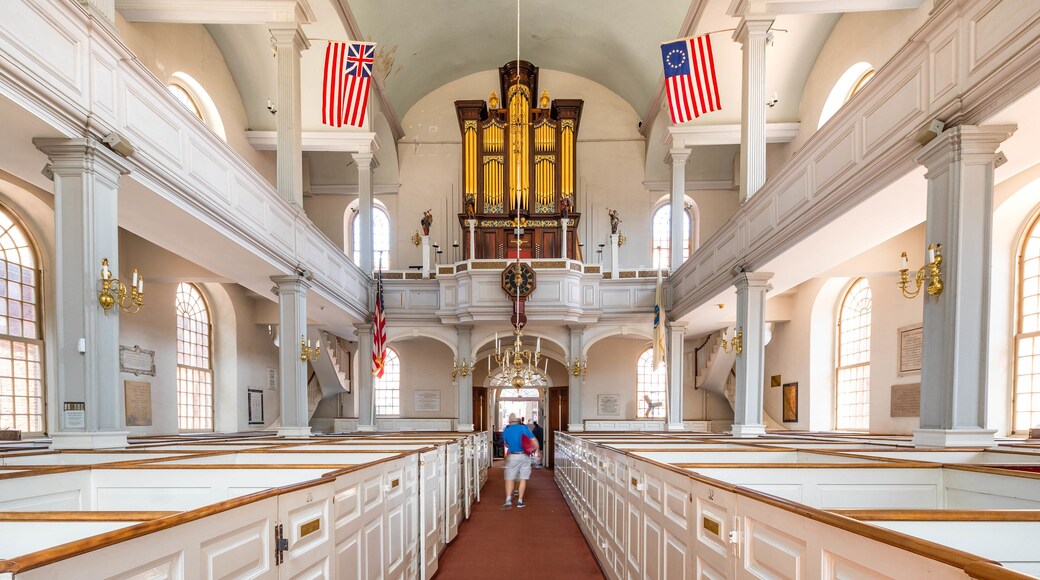 Old North Church showing interior views