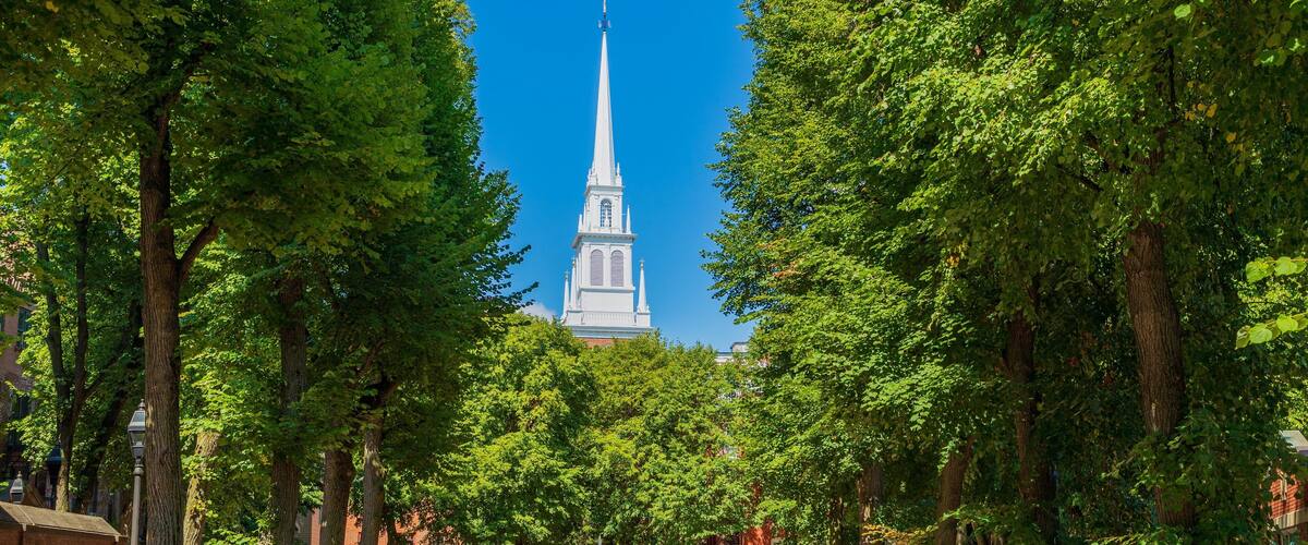 Old North Church which includes a park