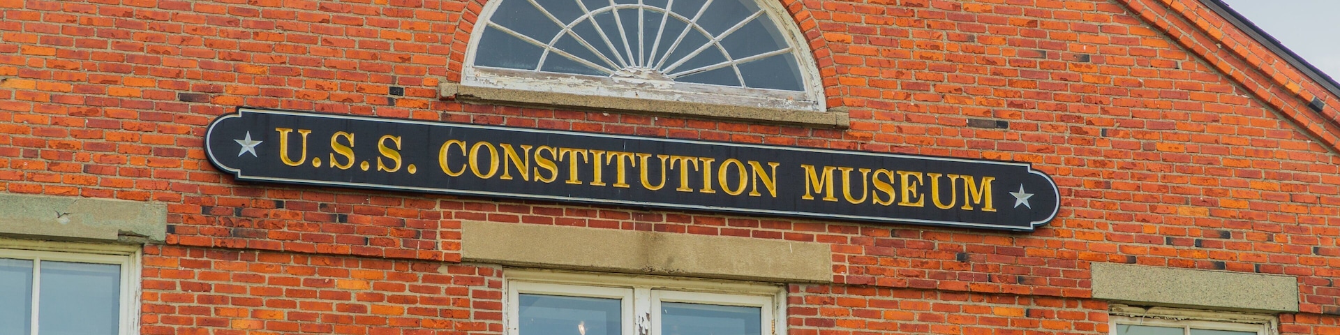 USS Constitution Museum featuring signage and heritage elements